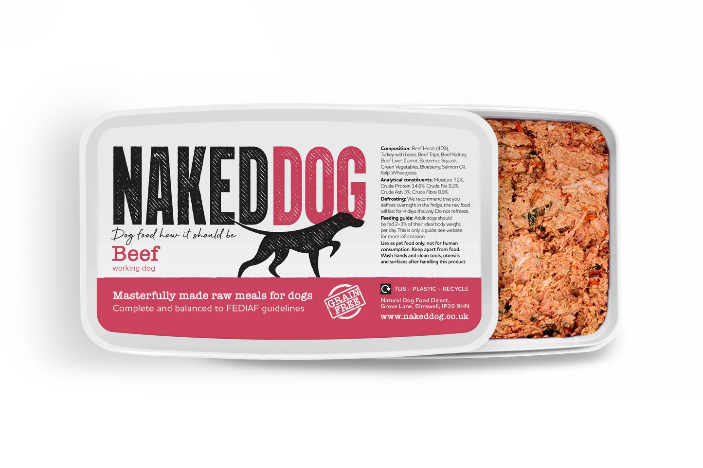Naked Dog Pure Beef 2x500g