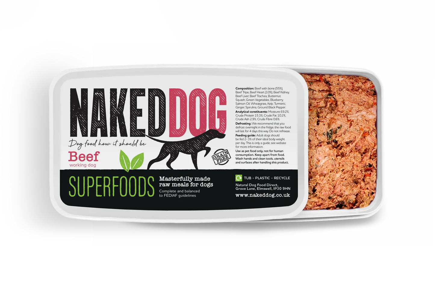 Naked Dog Superfood Beef 2x500g