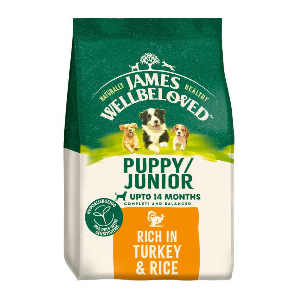James Wellbeloved Turkey & Rice Kibble Junior/Performance 2kg