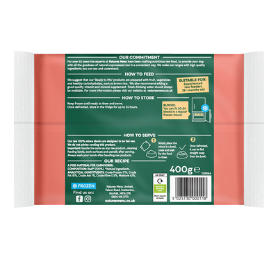 Natures Menu Raw Beef Block 400g