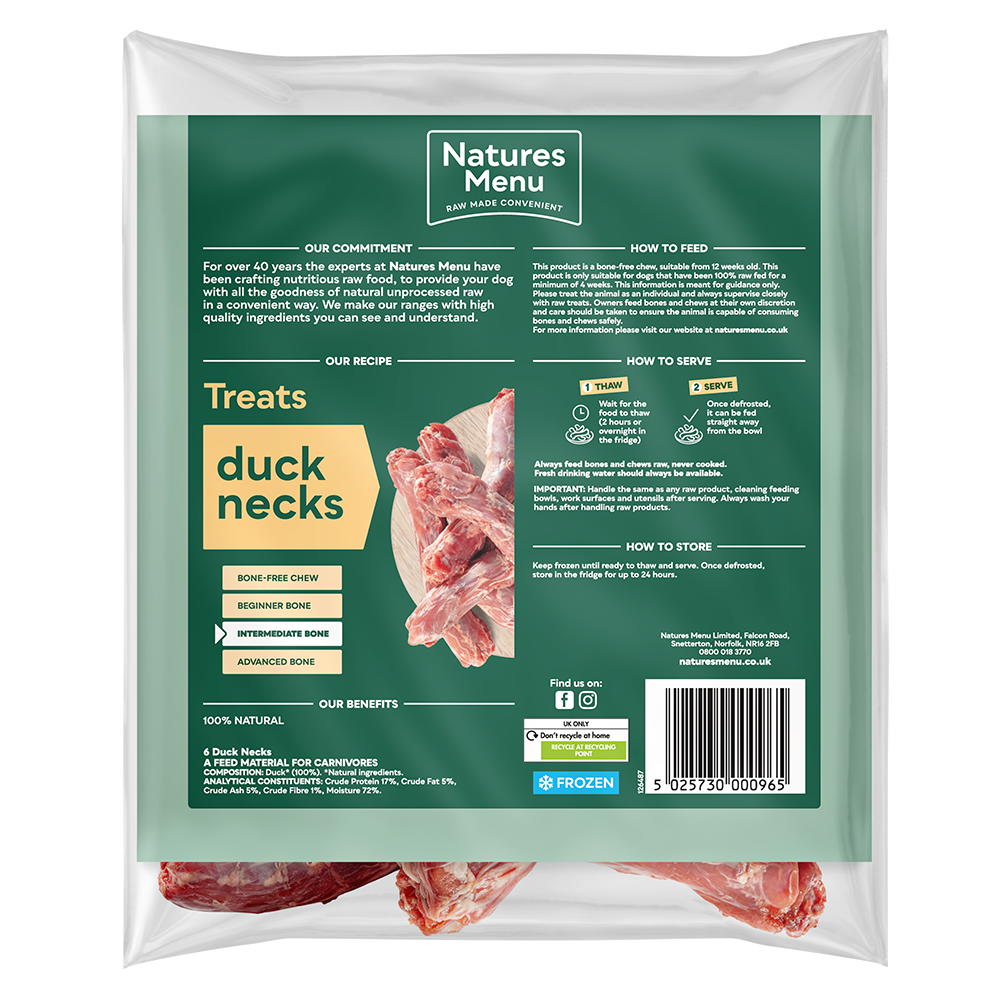 Natures Menu Raw Chews Duck Necks 6 Pack