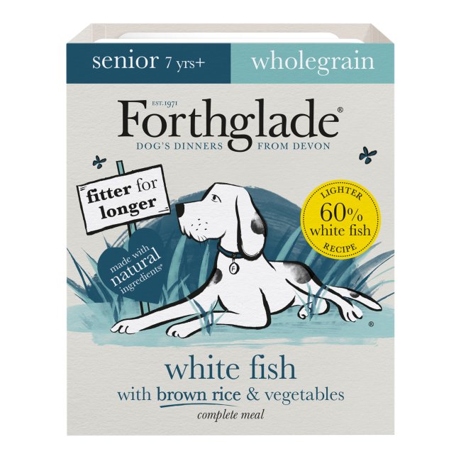 Forthglade Complete Wholegrain Senior White Fish Brown Rice & Veg 395g