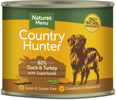 Natures Menu Country Hunter Tins Duck & Turkey 600g