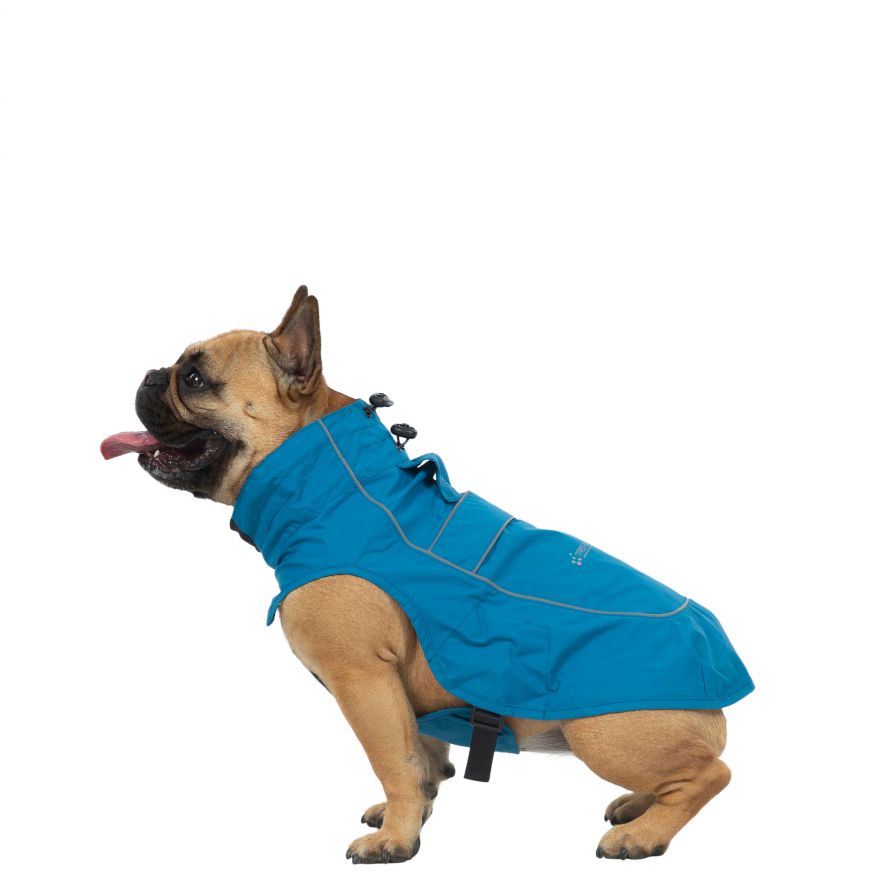 TresPaws Cinder Packaway Dog Raincoat