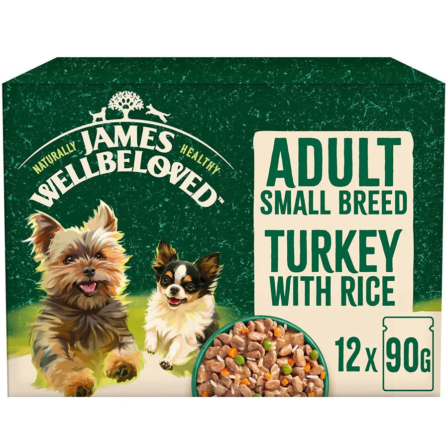 James Wellbeloved Adult Small Breed Turkey in Gravy Pouches 12 x 90g