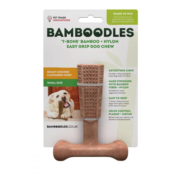 Bamboodles T-Bone Chew Toy Medium Chicken 6"