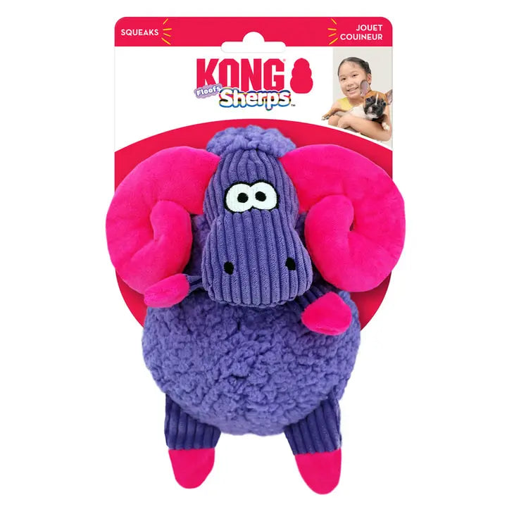 KONG Sherps Floofs Big Horn Dog Toy