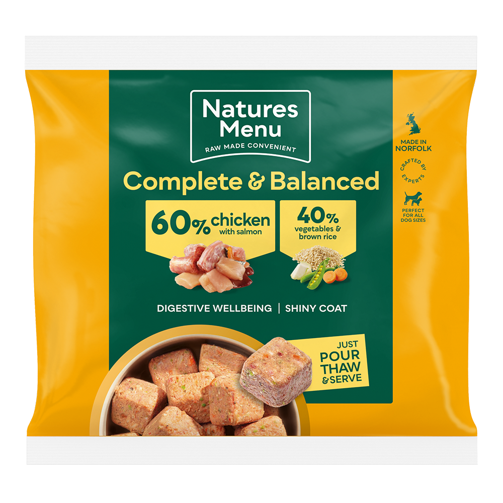 Natures Menu Raw Meal Nuggets 60/40 Chicken, Salmon, Veg & Brown Rice 1kg