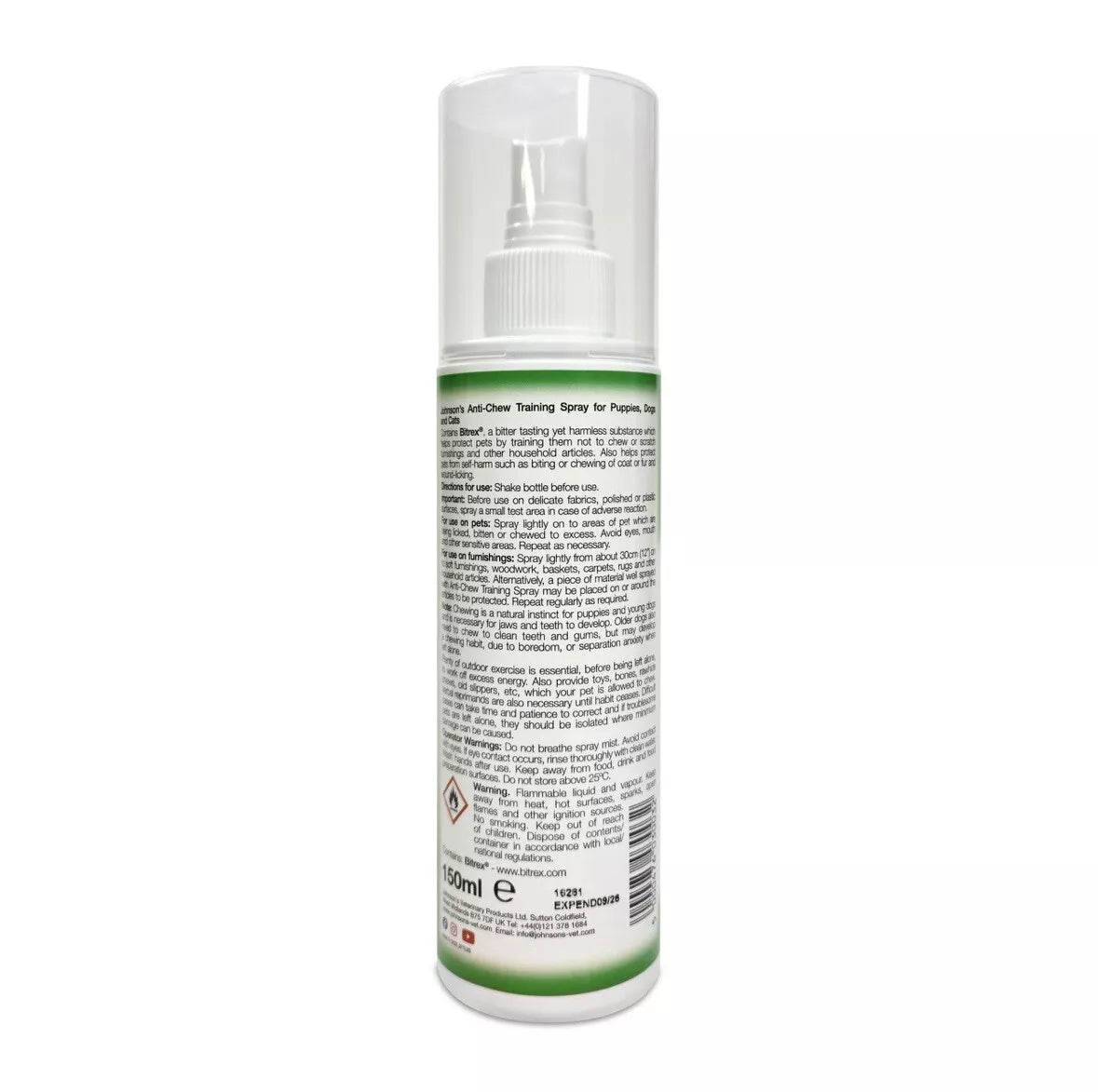 Johnson's Anti Chew Repellent Pump Spray 150ml