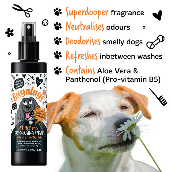Bugalugs Stinky Dog Odour Control Deodorising Spray 200ml