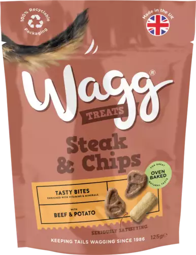 Wagg Steak and Chips Treats 125g