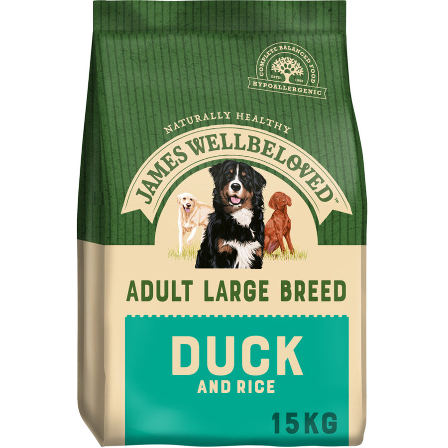 James Wellbeloved Duck & Rice Kibble Adult Large Breed 15