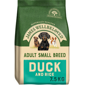 James Wellbeloved Duck & Rice Kibble Adult Small Breed  7.5