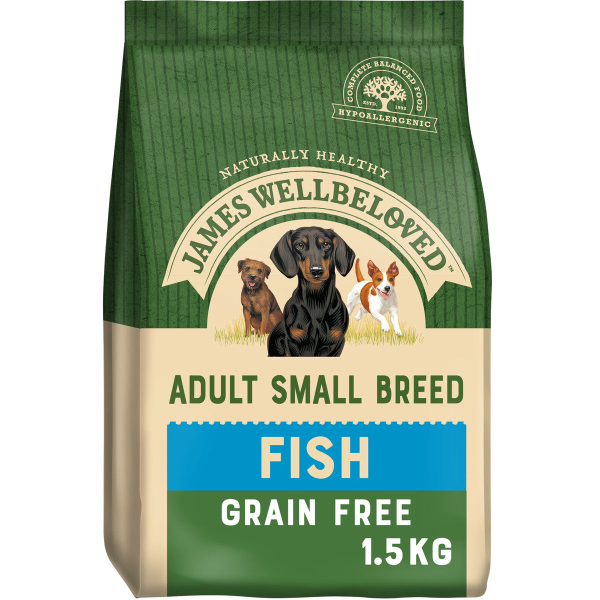 JW Dog Adult Grain Free Small Breed Fish 1.5kg