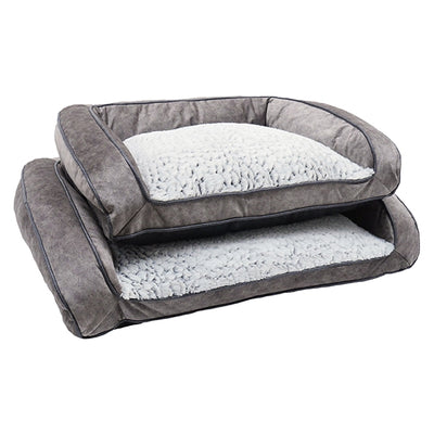 Grey Luxury Plush Sofa Bed