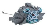 Mouse with fringes, plush/fabric 8 cm