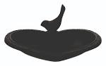 Bird Bath Cast Iron 250ml/16x15cm Brown