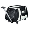 Pet Trolley Carrier with Wheels for Dogs Cats 34 x 43 x 67 cm Black/Grey