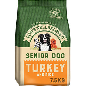 James Wellbeloved Turkey & Rice Kibble Senior 7.5