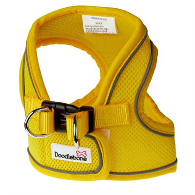 Doodlebone Airmesh Snappy Harness Yellow