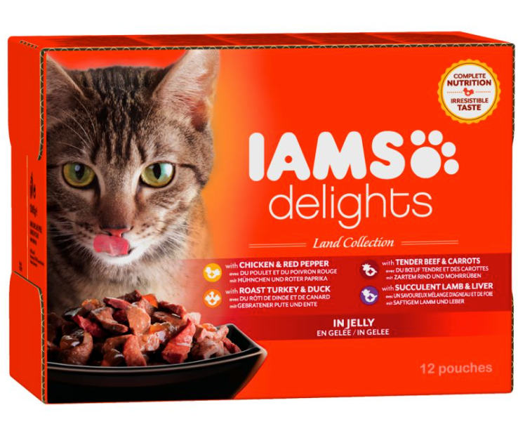 IAMS Delights Cat Wet Land in Gravy 12x85g