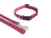 Wag N Walk Nylon Adjustable Collar Heart Pink 14-20"