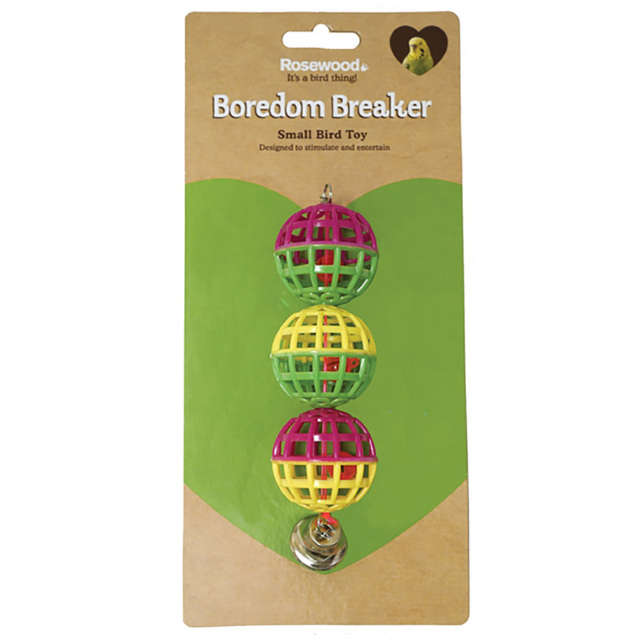 Boredom Breaker Budgie & Canary Lattice Balls W/bell Pk3