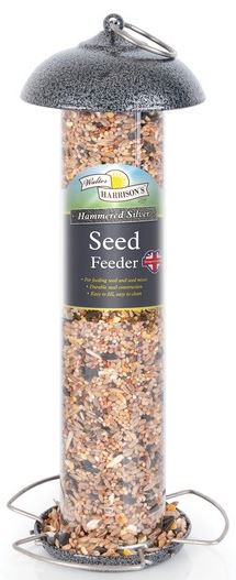 Walter Harrisons Hammertone Silver Seed Feeder 30cm
