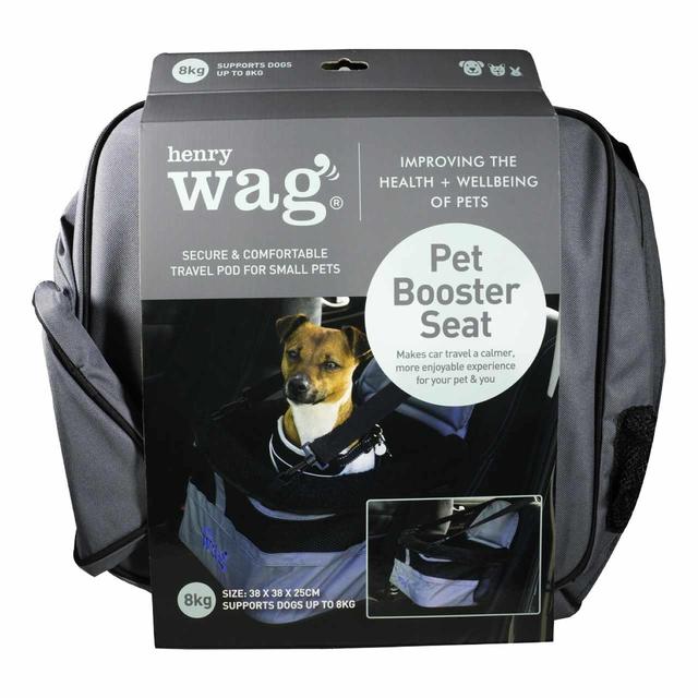 Pet Car Booster Seat Grey & Black