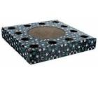 Scratching cardboard with toy 33 x 33 cm, black