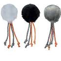 Plush Balls With Bell/feather 4 Cm