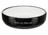 Cat Bowl For Short-Nosed Breeds, Ceramic 0.3 15 Cm, Black/White