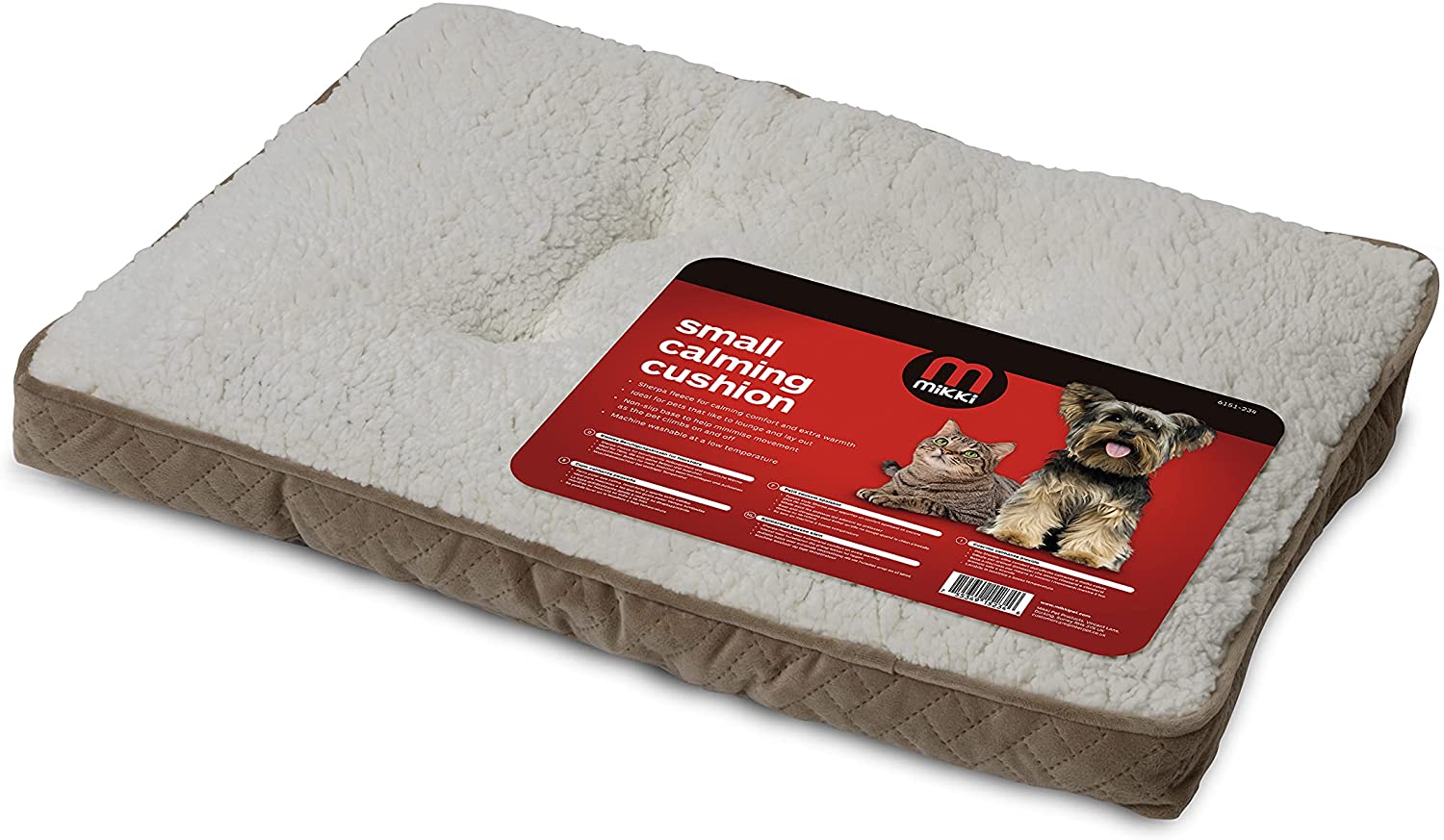 Mikki Sherpa Calming Cushion - Brown