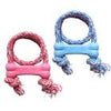 Kong Puppy Goodie Bone With Rope X-Small 8cm Blue & Pink