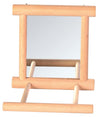 Mirror with wooden frame/2 landing perches, 9