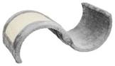 Wavy scratching wave 39 x 28 x 50 cm, grey/natural