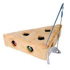 Cat's Cheese with playing rod & 3 toy balls 36 × 8 × 26/26 cm