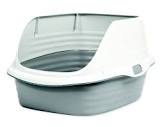 Petmate Stay Fresh Rimmed Pan Large  Pearl White/Pearl Silver