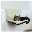 Radiator bed, plush/suede-look 45 × 26 × 31 cm, cream/brown