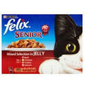 Felix Senior Pch CIJ BeefChkn Turkey Salmon 12Pk 100g