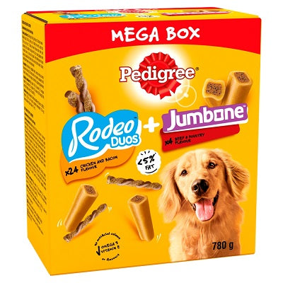 Pedigree Rodeo Duos x 24 & Jumbone x 4 Mega Pack