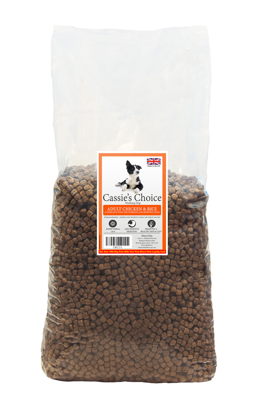 Cassie's Choice Working Dog Chicken & Rice Cube 15kg
