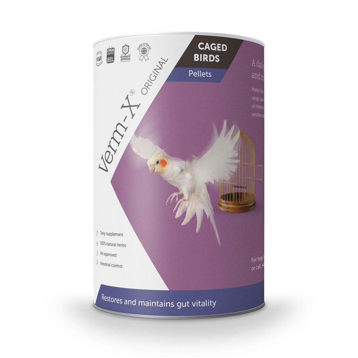 Verm-x Herbal Pellets For Caged Birds 100g