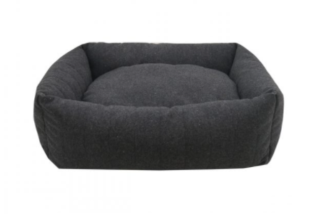 Grey Felt With Memory Foam Square Bed 89x65cm