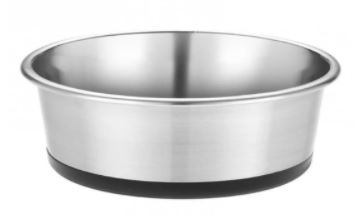 Bowl Stainless Steel Rubber Base Ring 0.9 l 23 cm Grey
