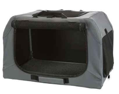 Mobile kennel XS–S: 35 × 35 × 50 cm, black/grey