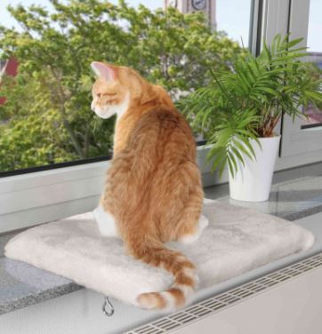 Resting pad for windowsills 51 x 36 cm, light grey