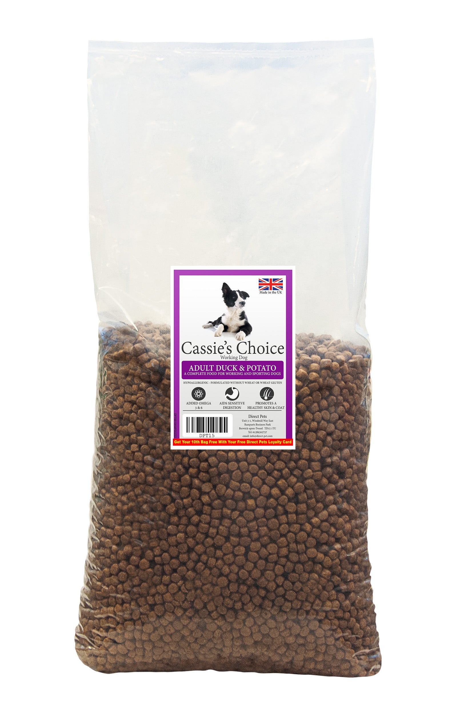 Cassie's Choice Working Duck & Potato 15kg