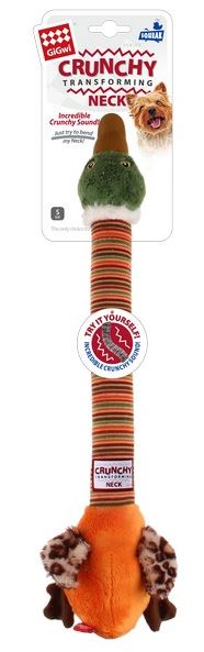 GiGwi Crunchy Neck Plush Friendz Duck with Bone & Squeaker (Small)