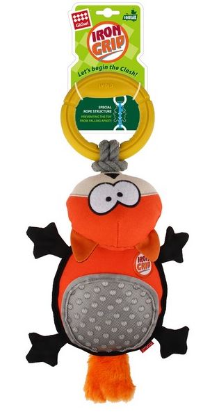 GiGwi Iron Grip Fox Plush Tug Toy with Handle